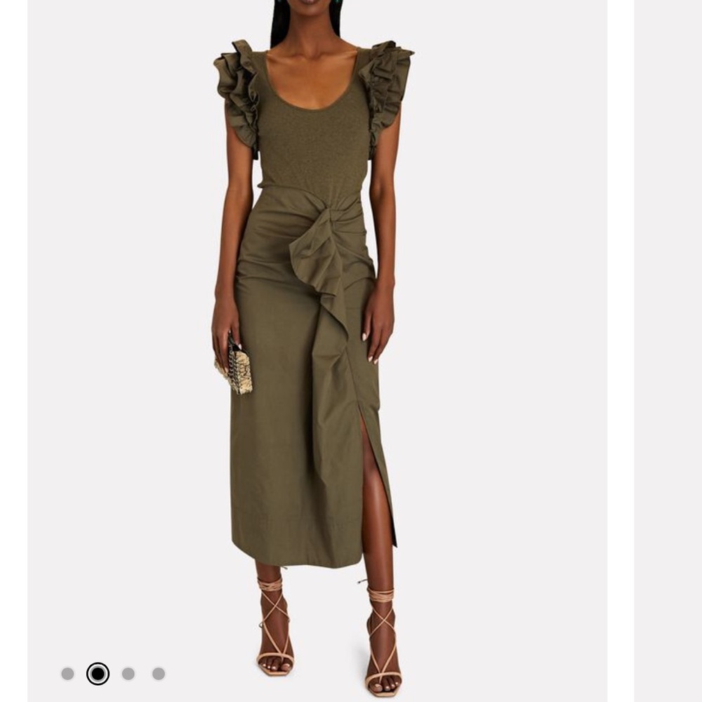 ULLA JOHNSON
Isabella Combo Ruffle Midi Dress